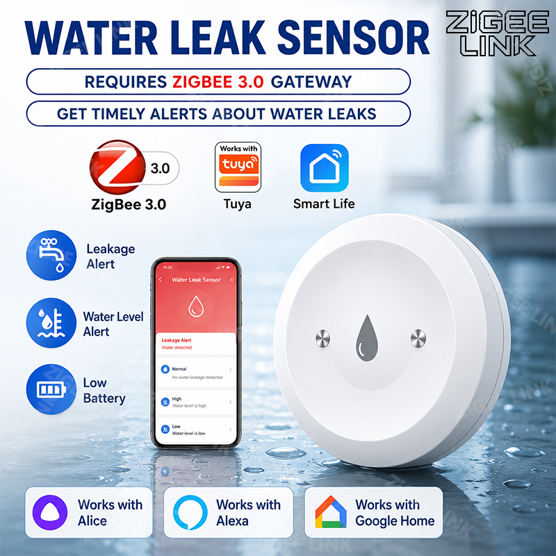 Smart Home Zentrale - Smart Zigbee Water Leak Sensor Flood