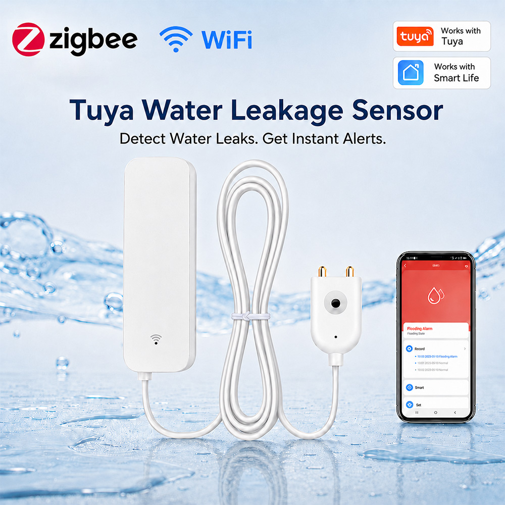 Wifi Water Leak Detector - ZigBee WiFi Water Leak Sensor Flood