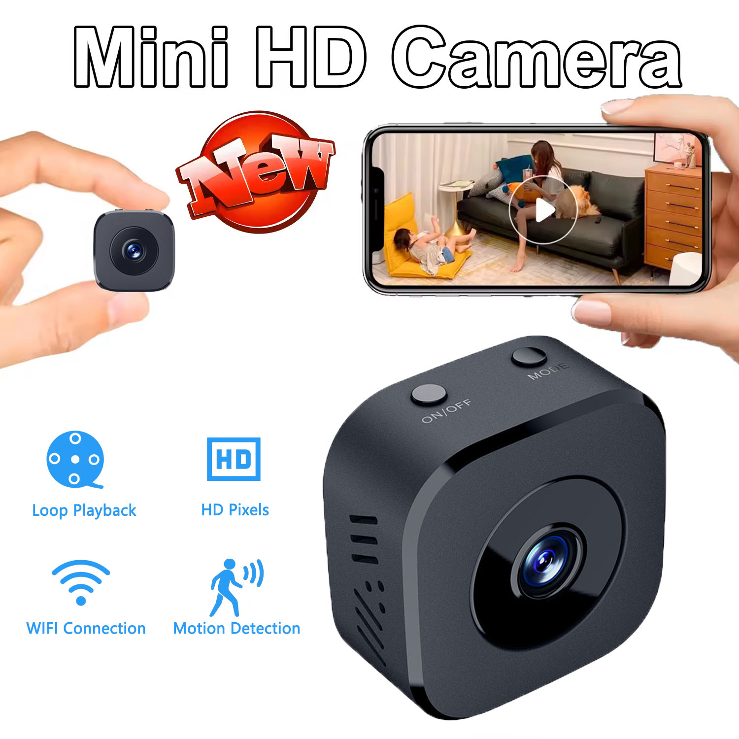 Smart Home Miniature - Security Camera 4K Mini Full Color