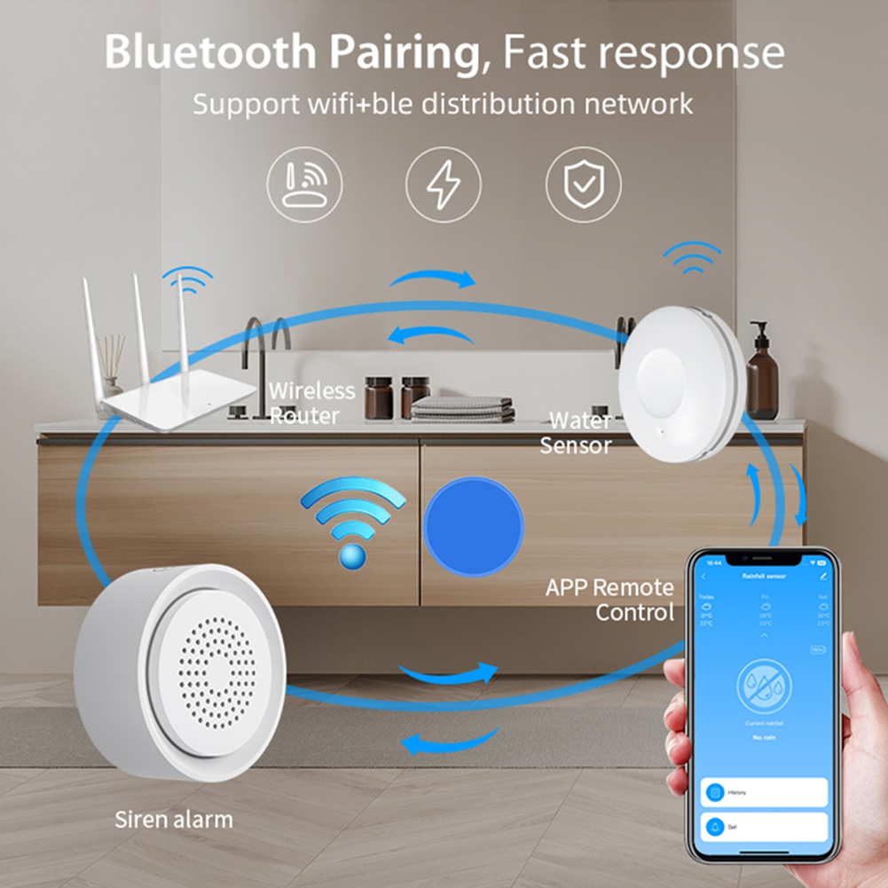 Wifi Water Leak Detector - PHILE-Home Automation Wifi Water Leak Sensor