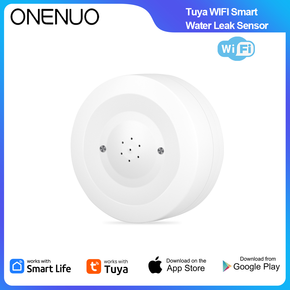 Wifi Water Leak Detector - ONENUO WiFi Tuya Water Leak Sensor
