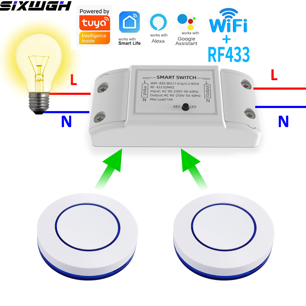 Smart Home Solution - 16A WiFi Tuya Smart Switch Wireless