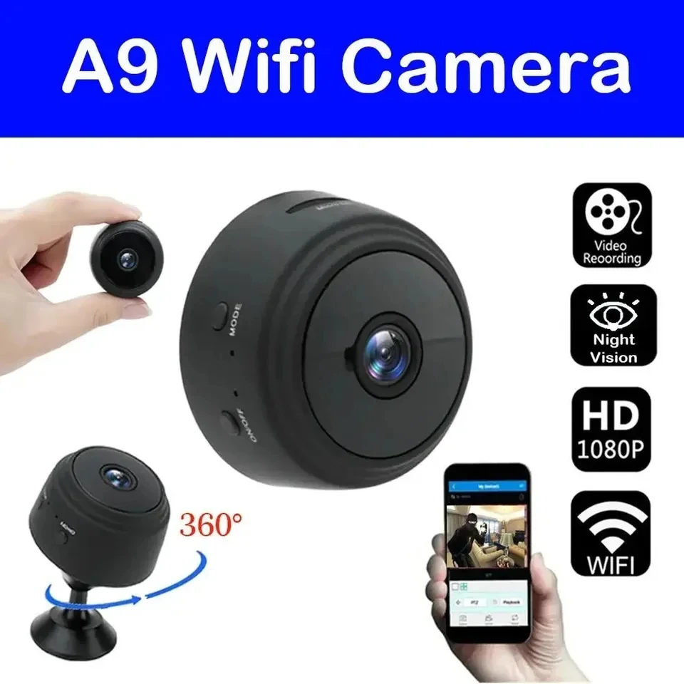 Smart Home Os - A9 Portable WiFi Wireless Mini Camera