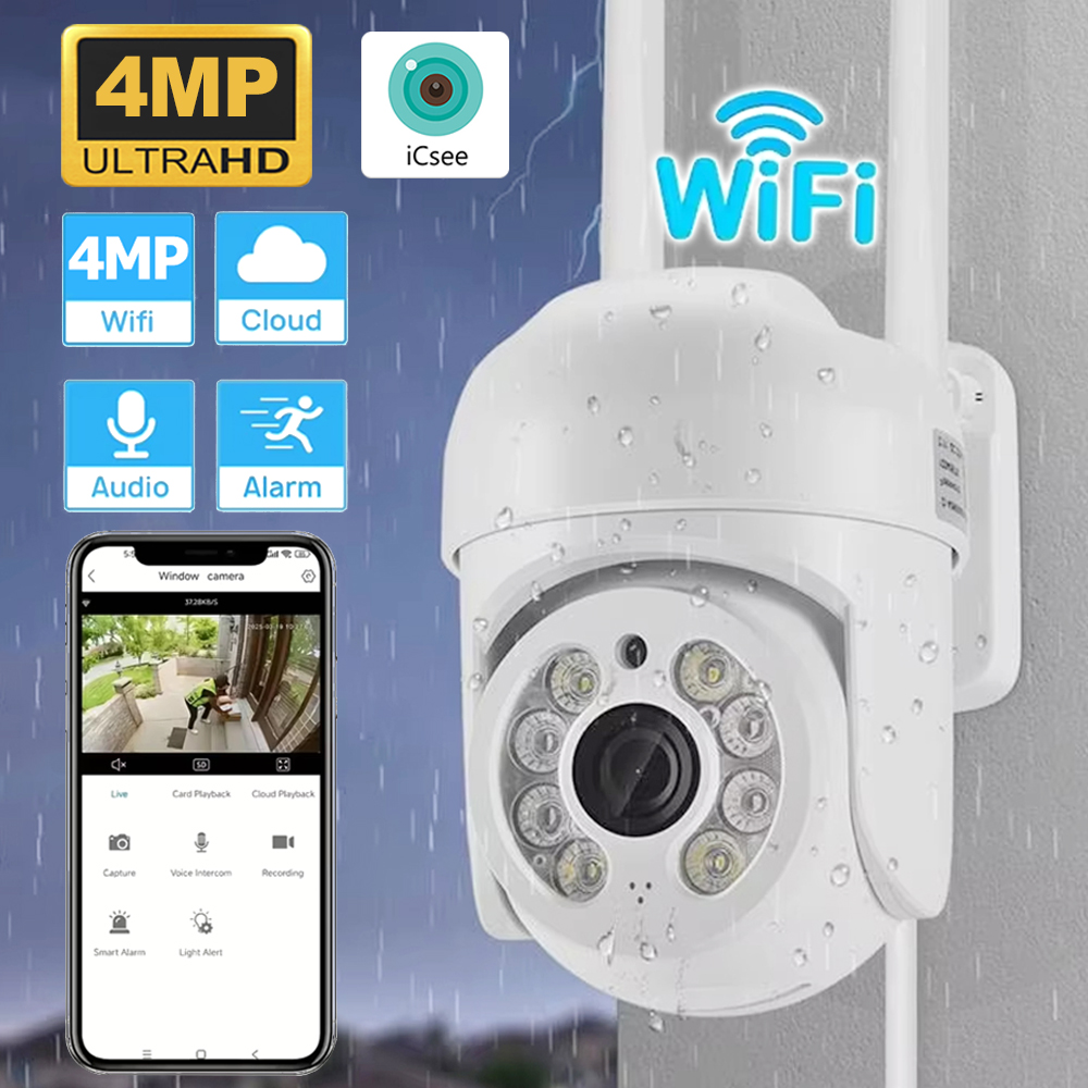 ICsee 4MP Wireless PTZ Securit - Smart Home Cctv Camera review and price