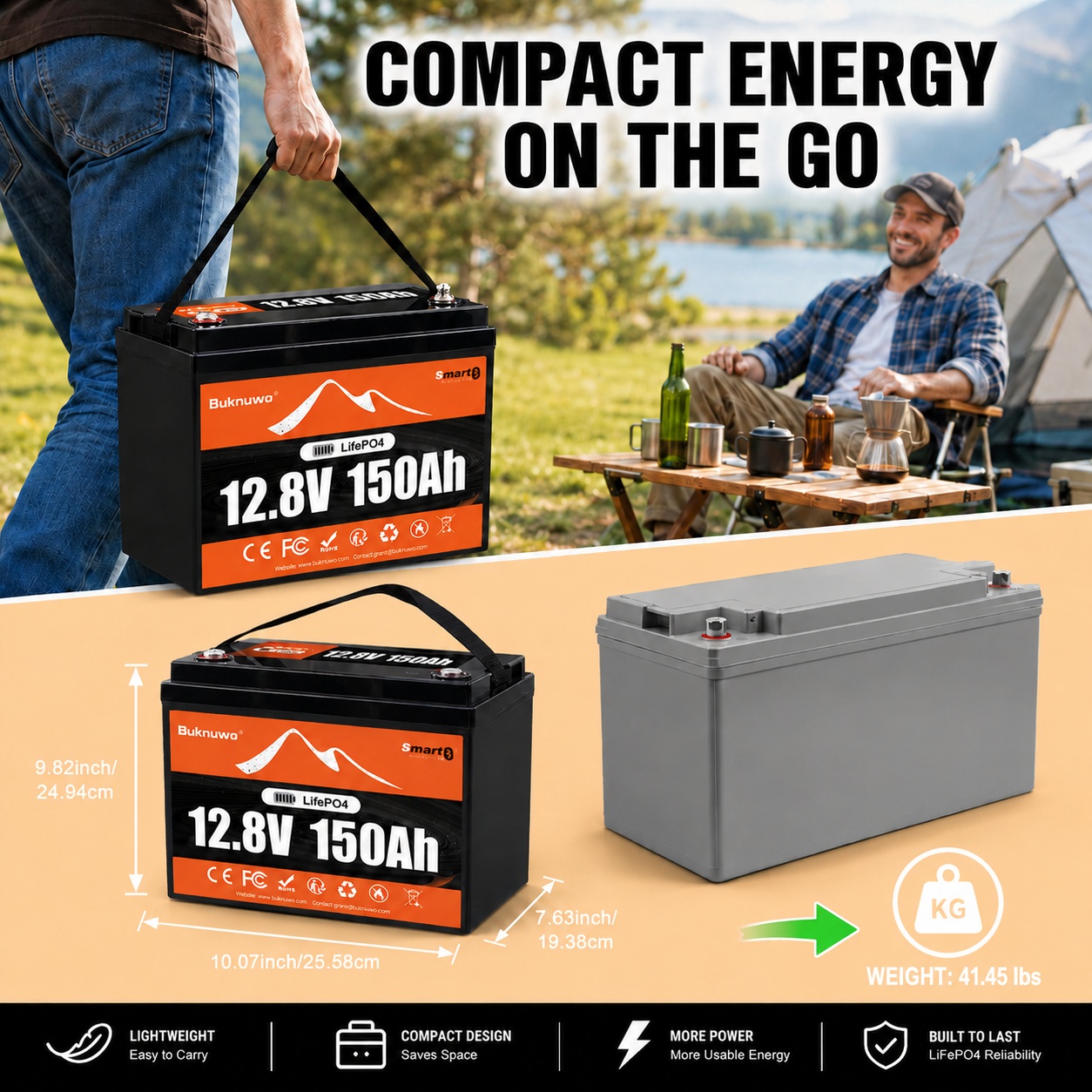 Buknuwo Smart 12V/12.8V 150Ah  - Upgrade Smart Home review and price