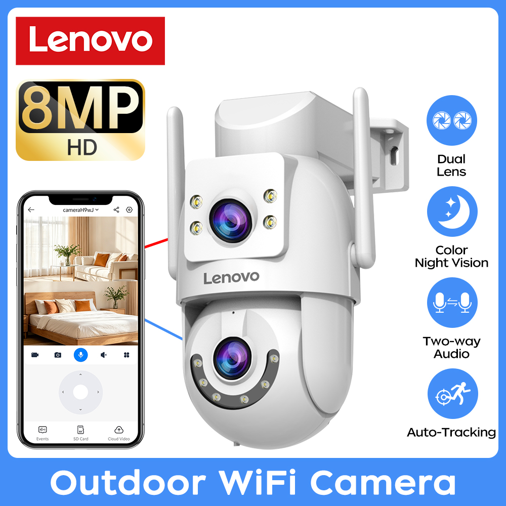 Lenovo 8MP Outdoor Surveillanc - Smart Home Cctv Camera review and price