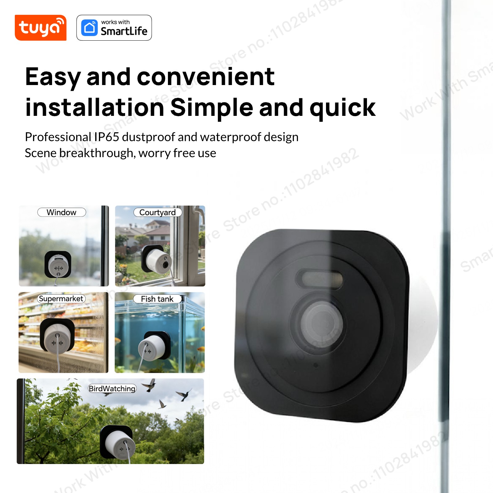 3MP 2K Tuya Window Camera,2.4G - Smart Home Os review and price