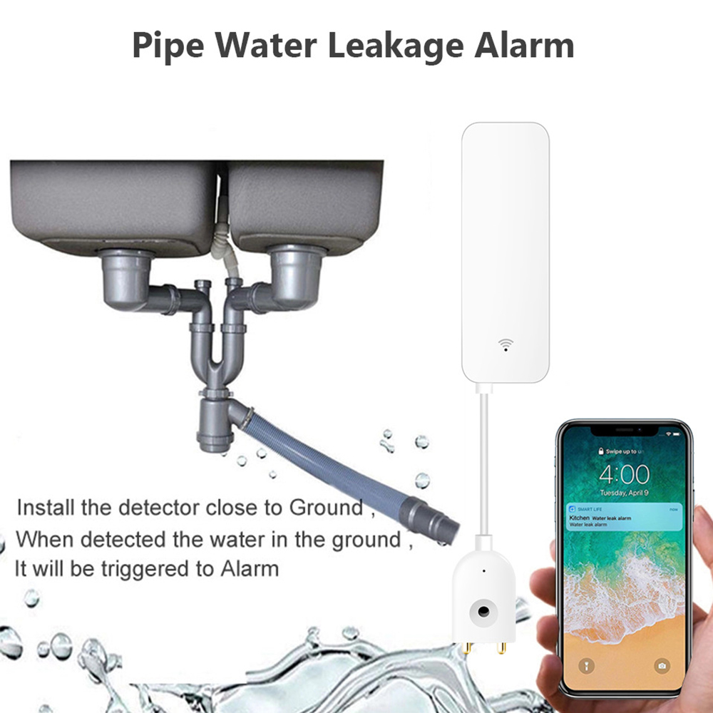 Tuya WiFi Water Leak Sensor, W - Smart Home Green review and price