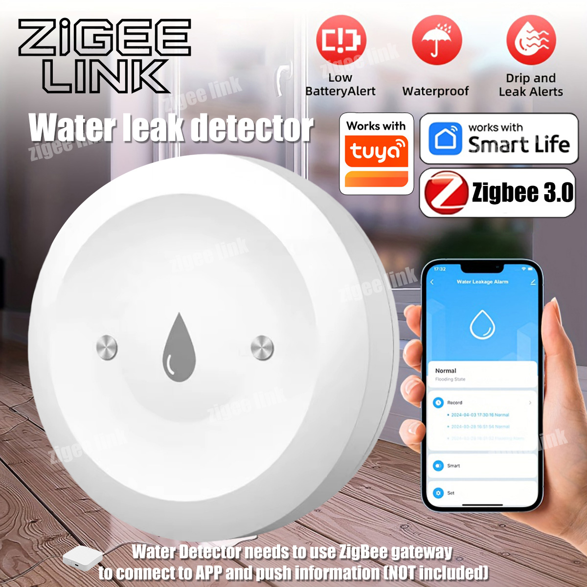 ZigBee 3.0 Water Sensor Smart  - Smart Home Zentrale review and price
