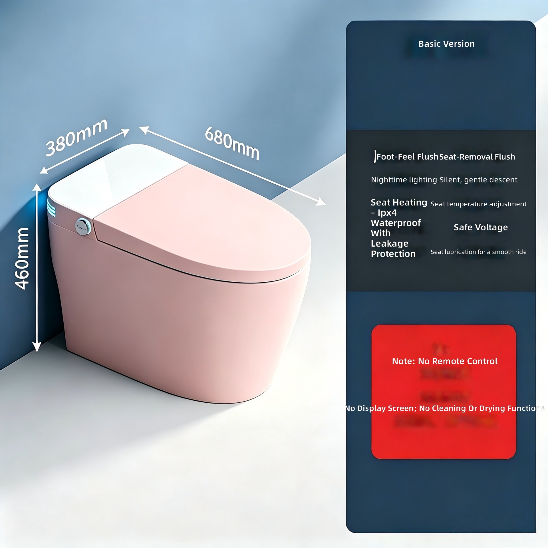 Smart Toilet, Pink, All-in-1 A - Smart Home Uses review and price