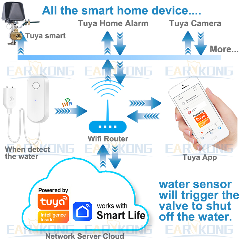 Tuya WiFi Smart Water Leak Sen - Wifi Water Leak Detector review and price