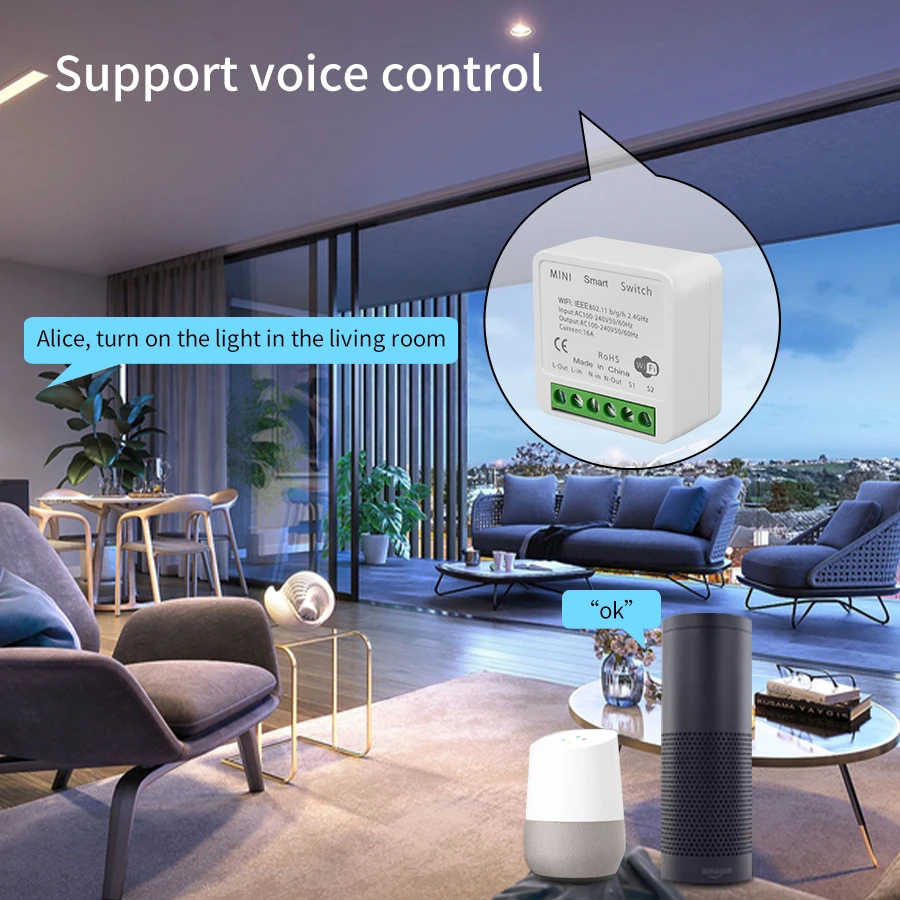 2 Way Mini DIY Smart Switch Tu - Smart Home Miniature review and price